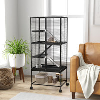 Small Animal Cage 24.2" x 17.9" x 53.5" Charcoal grey