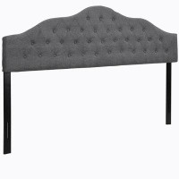 Winston Porter Upholstered Headboard, Adjustable Headboards Modern Breathable Fabric with buttons