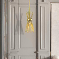 Wrought Studio Kesley 1 - Light Single Bell Pendant With Wrought Iron Accents