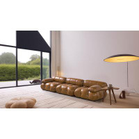 Orren Ellis Bellini 114'' Anti-Scratch Faux Leather Sofa