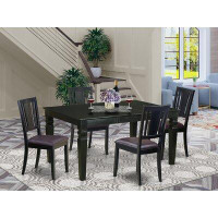 Charlton Home Sorrentino 5 - Piece Butterfly Leaf Rubberwood Solid Wood Dining Set