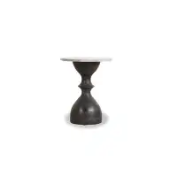 Wildon Home® Marlotta Marble Pedestal End Table
