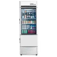 Premium Levella 12.5 Cu. Ft. Commerical Upright Display Refrigerator Glass Door Beverage Cooler With Built-In Ice Maker