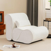 Trule Soft Pellet Velvet Recliner - Comfortable Lounge Chair With Waist Pack Padding