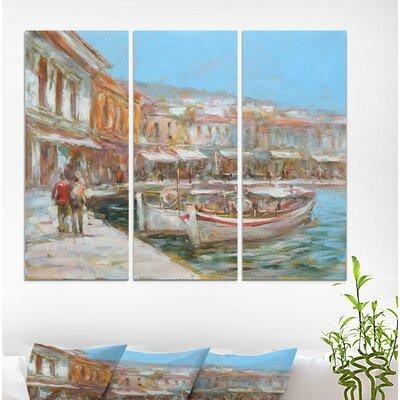 Made in Canada - East Urban Home 'Two Vintage Fishing Boat' Oil Painting Print Multi-Piece Image on Wrapped Canvas in Arts & Collectibles