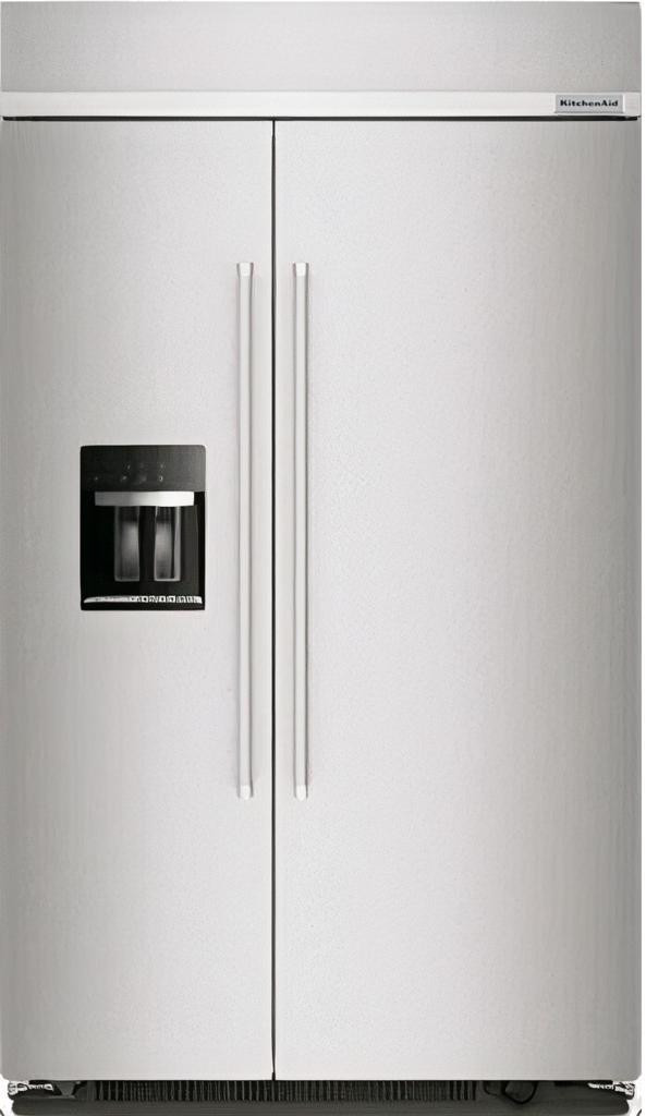Kitchenaid KBSD708MPS 48 Built in Counter Depth Side By Side Refrigerator Print Shield Stainless Steel in Refrigerators in Markham / York Region - Image 2