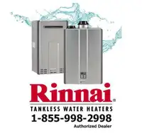 Tankless Water Heater Rental - Rinnai - Rent To Own - FREE Installation - $0 Down -  Call Today