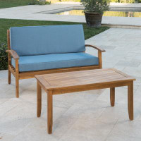 Winston Porter Shiane 51" Wide Outdoor Reversible Patio Sofa with Cushions