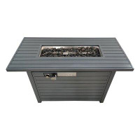 Latitude Run® 25'' H x 42'' W Steel Outdoor Fire Pit Table with Lid