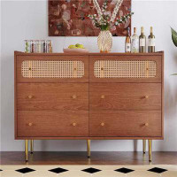 Bay Isle Home™ 6 Drawer Dresser With 2 Rattan Lids
