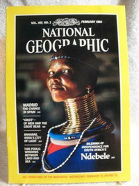 National Geographic Magazine, Vol. 169, No. 2 1986 all the way till Dec-1996 Vol 190 No 6