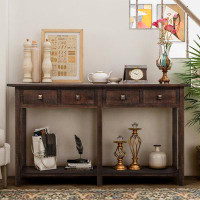 Foundry Select Rustic Brushed Texture Entryway Table Console Table