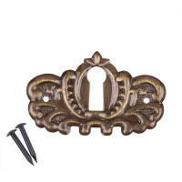 UNIQANTIQ HARDWARE SUPPLY Ornate Antique Brass Decorative Keyhole Cover