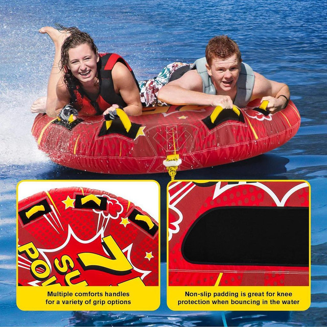 Yofidra Towable Tubes for Boating 1-3 Persons, with Quick Connect Head and Storage Bag in Water Sports in Ontario - Image 4
