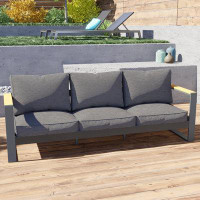 Ebern Designs Billy-George 3 Seater Aluminum Sofa