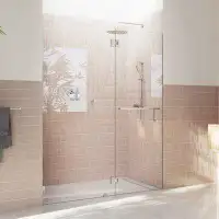 Glass Warehouse Glass Warehouse 78" X 62.5" Frameless Towel Bar Shower Door - Glass Hinge