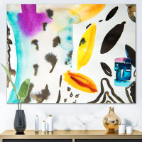 Wrought Studio Multicolor Abstract Plant Petals II - Modern Canvas Artwork