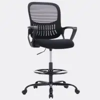 Inbox Zero ErgoNomic Drafting Chair Tall Standing Desk Office Chair