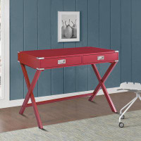 Breakwater Bay Stylish Industrial Style Wooden Desk with Two Drawers, for Indoor Use