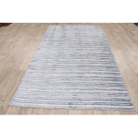 Rugsource One-of-a-Kind Hand-Knotted New Age Moroccan Grey 4'10" x 7'11" Wool Area Rug