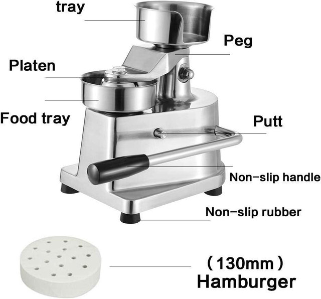 NEW COMMERCIAL HAMBURGER PATTY PRESS 9272022 in Other Business & Industrial in Edmonton - Image 2