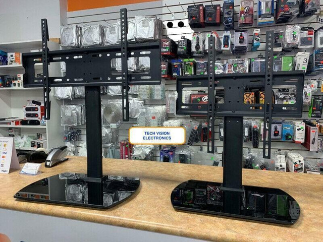 UNIVERSAL TABLE TOP TV STAND, TABLE MOUNT, TV STAND BRACKET, SCREEN BRACKET 32 INCH TV TO 55 INCH TV $39.99 in Video & TV Accessories in Oshawa / Durham Region - Image 3