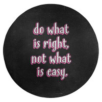 East Urban Home Do What Is Right Quote Chalkboard Style Poly Chenille Rug
