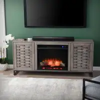 Bayou Breeze Ayria Touch Screen Electric Fireplace With Media Storage