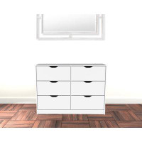 Latitude Run® 42" White Four Drawer Dresser