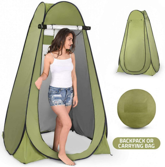 NEW POP UP PRIVACY TENT CAMPING PORTABLE SHOWER & TOILET S3052 in Fishing, Camping & Outdoors in Alberta