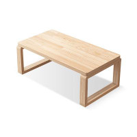 Hokku Designs 55.12" Burlywood Solid Wood Rectangular Coffee Table