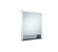 KEUCO Royal Lumos 25.59" x 28.94" Recessed Frameless Medicine Cabinet with 3 Adjustable Shelves and LED Lighting