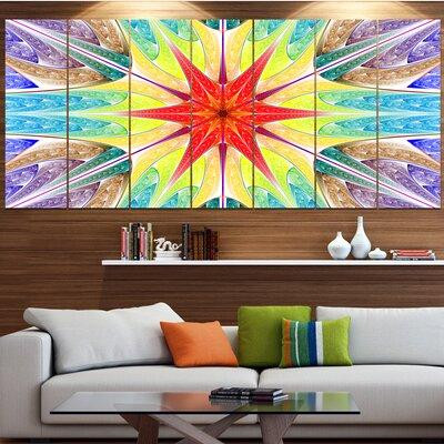 Design Art 'Beautiful Colourful Stained Glass' Graphic Art Print Multi-Piece Image on Canvas in Arts & Collectibles