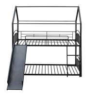 Harper Orchard Twin Over Twin Metal Bunk Bed With Slide