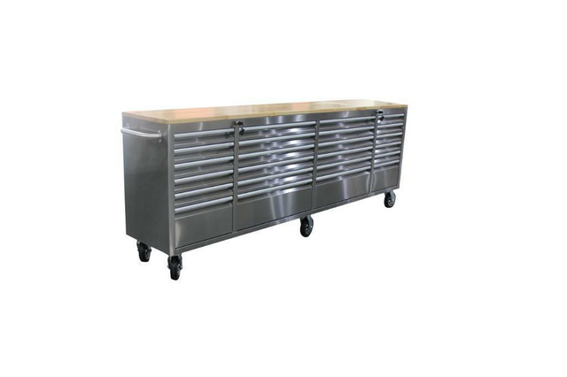 NEW 24 DRAWER 8 FT STAINLESS STEEL TOOL BENCH 2496PC in Other in Regina