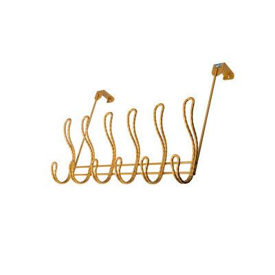 House of Hampton Eilif Steel - FantasHome Over The Door Hook Rack, Twisted Design with 12 Hooks in Other