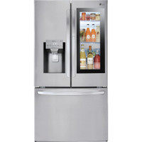 LG 36-inch, 27.5 cu.ft. Freestanding French 3-Door Refrigerator with InstaView™ Door-in-Door® LFXS28596SBSP - Main > LG