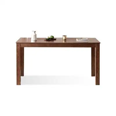 Wildon Home® 55.12" Nut-brown Rectangular Solid Wood Dining Table