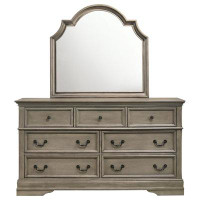 Canora Grey Steffanie 7 Drawer 63.25" W Double Dresser with Mirror