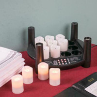 12 Piece Warm White Rechargeable Flameless Votive Replacement *RESTAURANT EQUIPMENT PARTS SMALLWARES HOODS AND MORE*