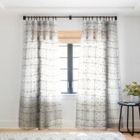 East Urban Home Jacqueline Maldonado Manifest Grey Putty 1pc Sheer Window Curtain Panel