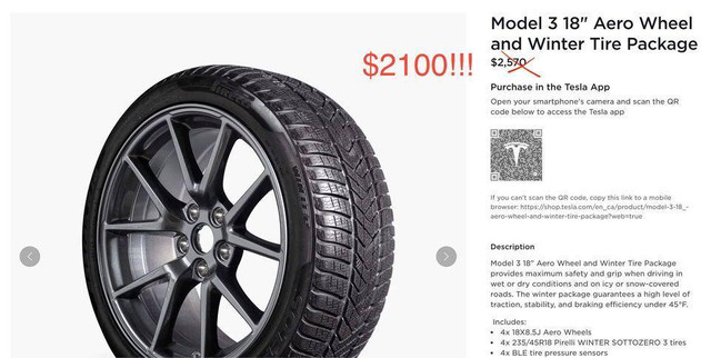 BLOWOUT DEAL! Tesla Model 3 18 OEM Winter Package in Tires & Rims in Ottawa - Image 3