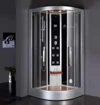 Beautiful Eago Steam Shower w 6KW High Efficiency Steam Generator (40 x 40 x 89 inch) - DZ963F8 ( Black or White )