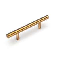 HESTIA HARDWARE Gold Steel Cabinet Handles 3 Inch Hole Center Bar Pulls (10 Pack)