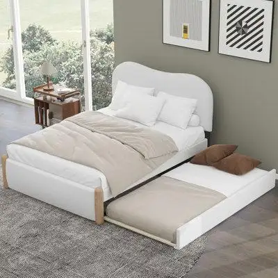 Latitude Run® Upholstered Platform Bed With Trundle