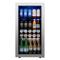 CLF CLF 121 Cans (12 oz.) 3.1 Cubic Feet Outdoor Rated Freestanding Beverage Refrigerator with Wine Storage and with Gla