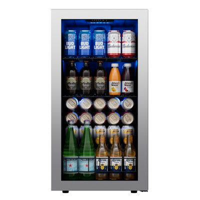 CLF CLF 121 Cans (12 oz.) 3.1 Cubic Feet Outdoor Rated Freestanding Beverage Refrigerator with Wine Storage and with Gla in Refrigerators
