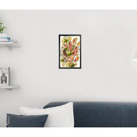 Red Barrel Studio Ernst Haeckel Nepenthaceae Tropical Pitcher Plant Flowers Nature Black Wood Framed Poster 14X20