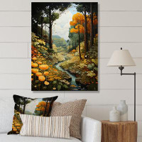Red Barrel Studio Yellow Green Plants Enchanted Forest I - Floral Canvas Print