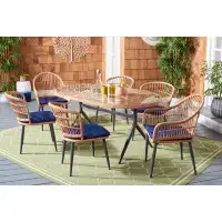 Mistana™ Andice Oval 6 - Person 62.8" Long Dining Set with Cushions